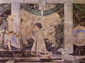 Sigismondo e il Malatesta, cm. 285, Tempio Malatestiano.